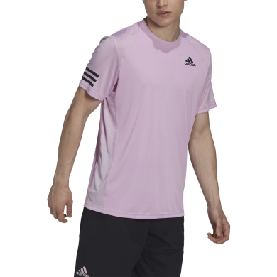 adidas Koszulka tenisowa Club 3 Stripes fioletowa męska